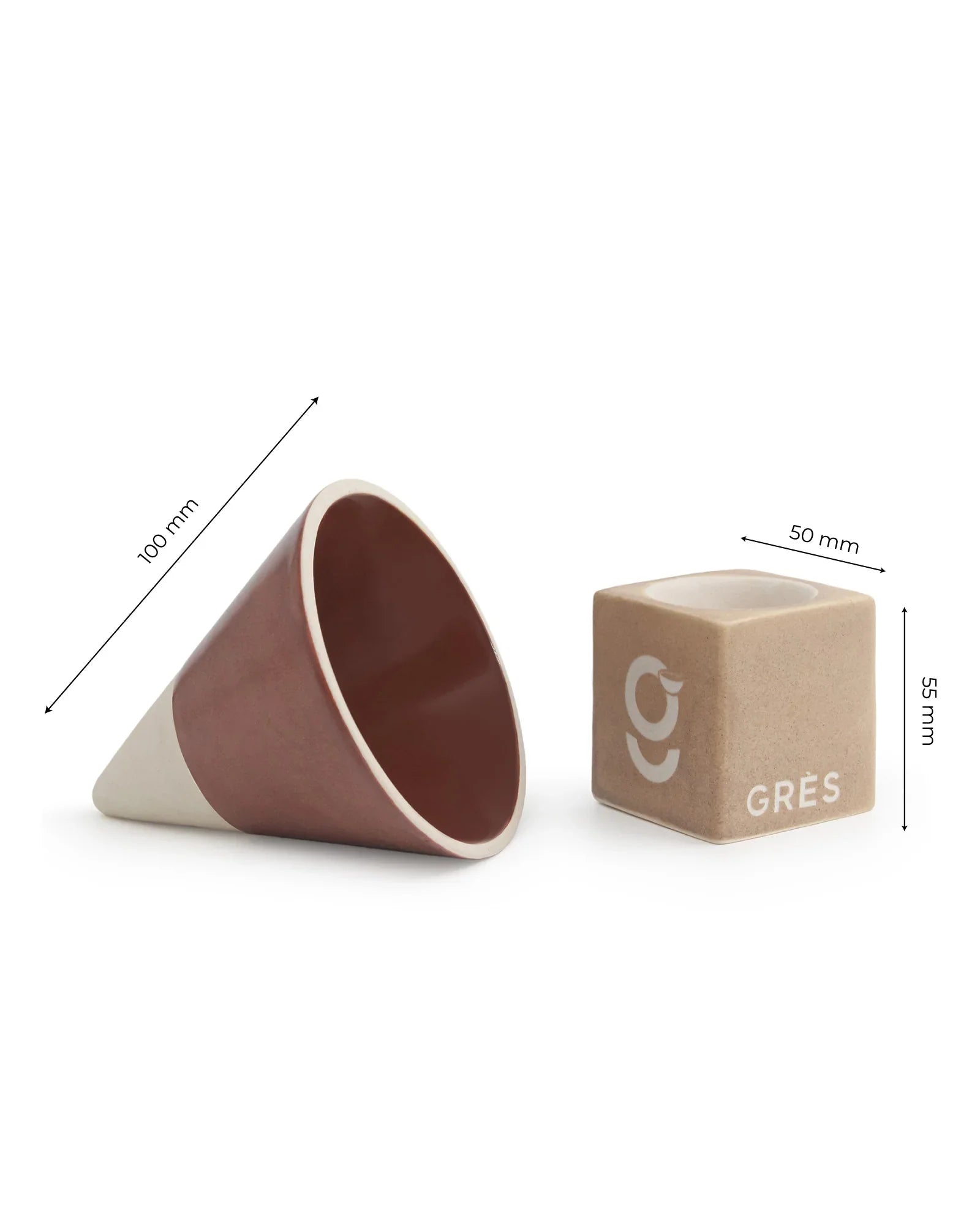 Elemental Shades Cone Mug – Matte Stoneware Coffee Mug in Earthy Tones - Vola Global