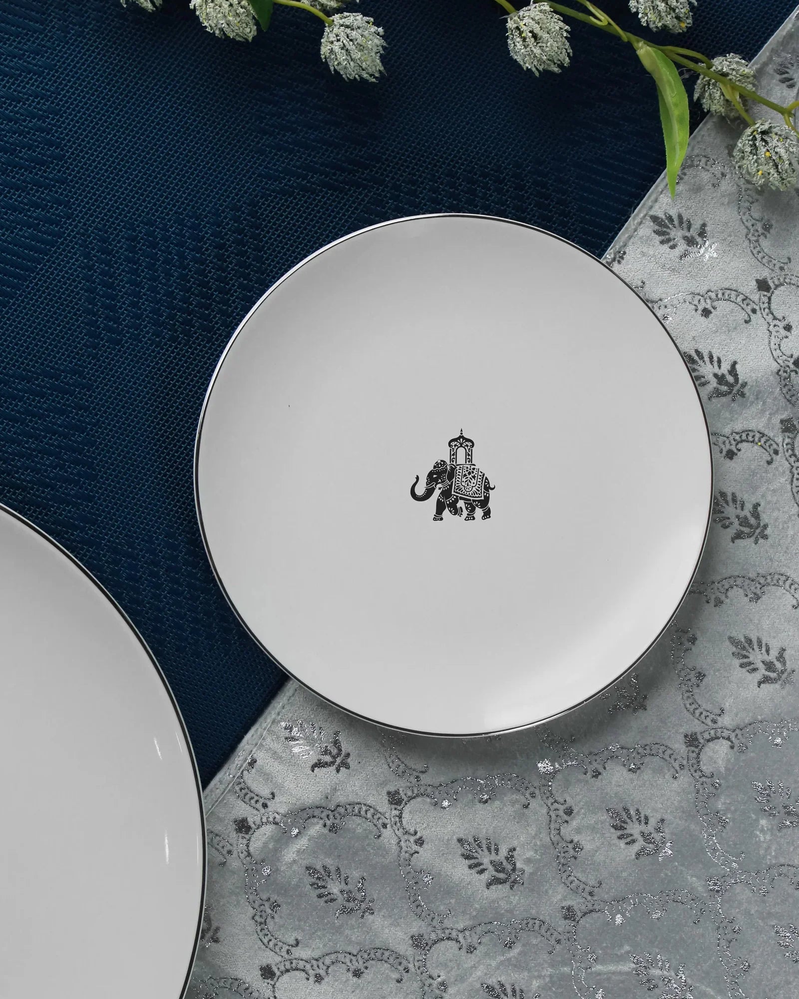 Gaj Royale 33-Piece Dinnerware Set – Elegant Fine Porcelain for Dining & Gifting - Vola Global