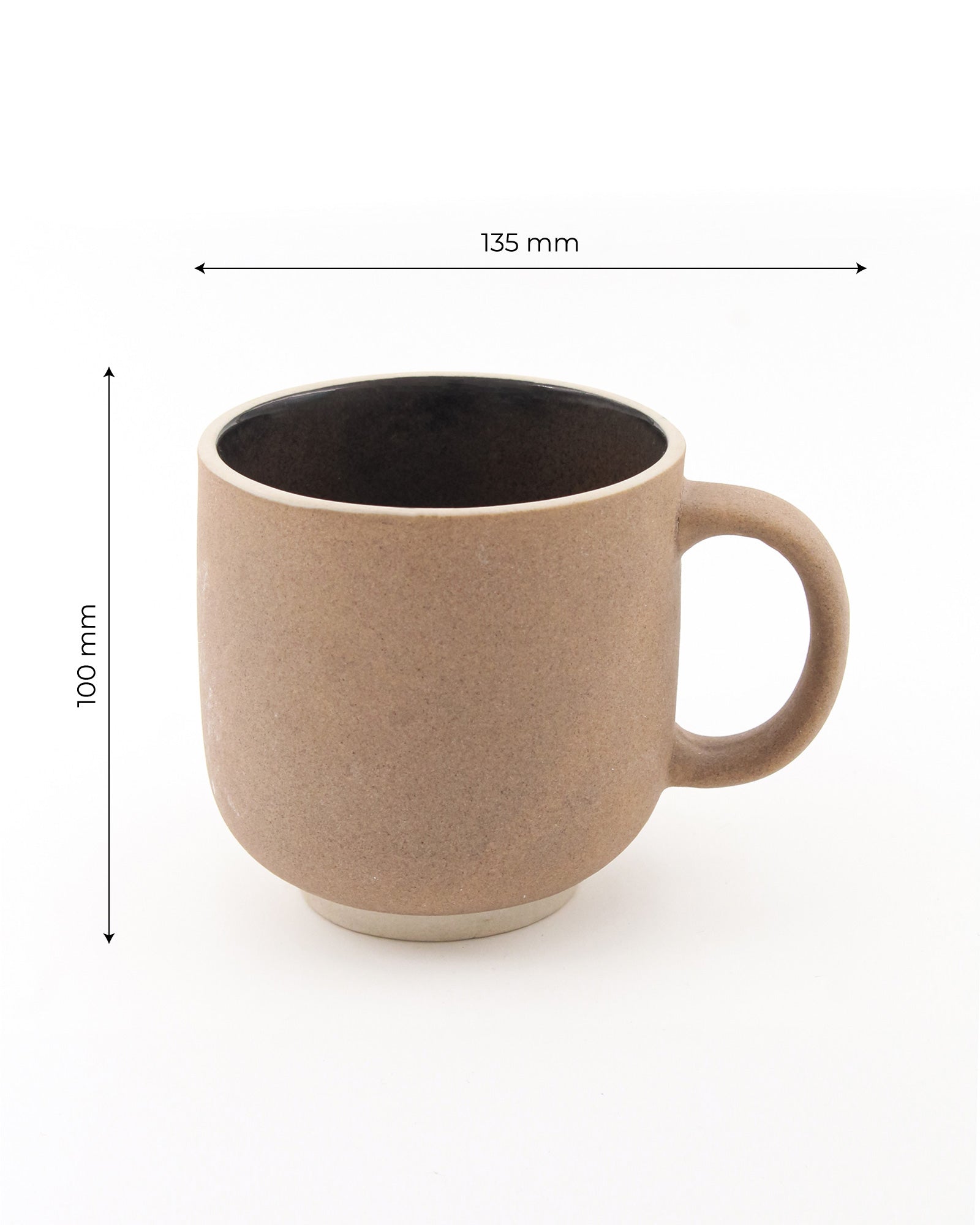 CEDAR BROWN / Single pc * 450ml || 450 ml Elemental Shades Mug – Large matte porcelain mug in earthy tones for coffee or tea
