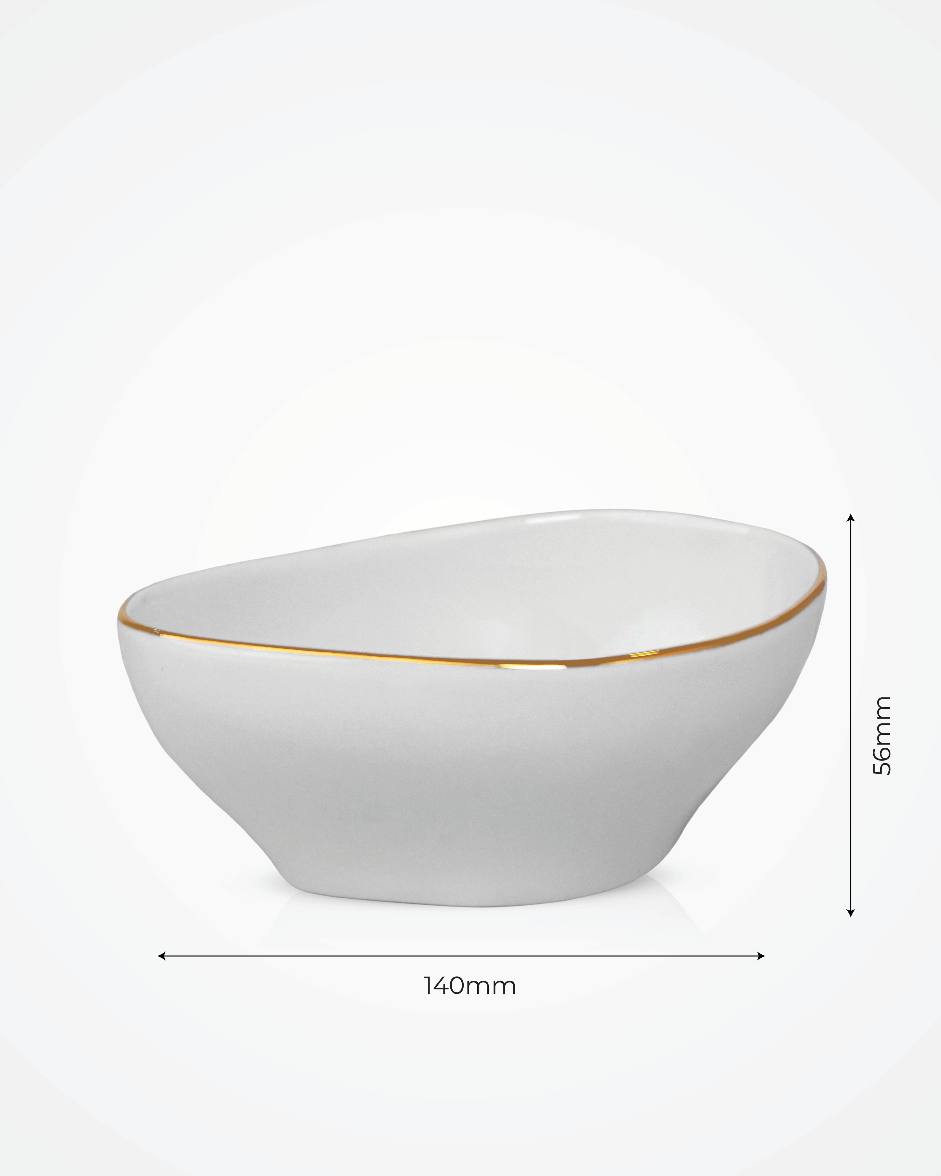 Pristine Triangle Bowl - 14cm - Set of 2