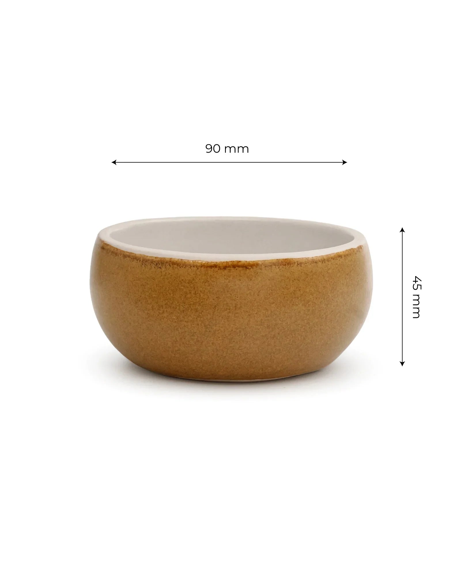 Elemental Shades Ramekin Bowls – Set of 6 Matte Stoneware Dip & Dessert Bowls in Earthy Tones - Vola Global