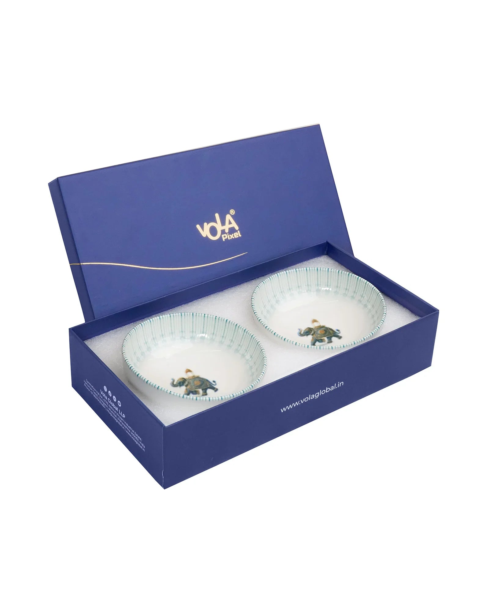 Pixel Round Elevated Fine Porcelain Bowl – 14 cm Modern Serving Bowl with Pixel Design - Vola Global