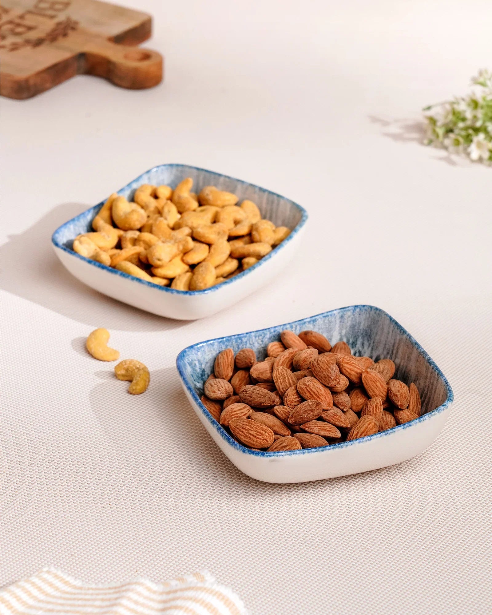 Pixel Square Elevated Fine Porcelain Bowl – 12 cm Snack Bowl with Pixel Design - Vola Global