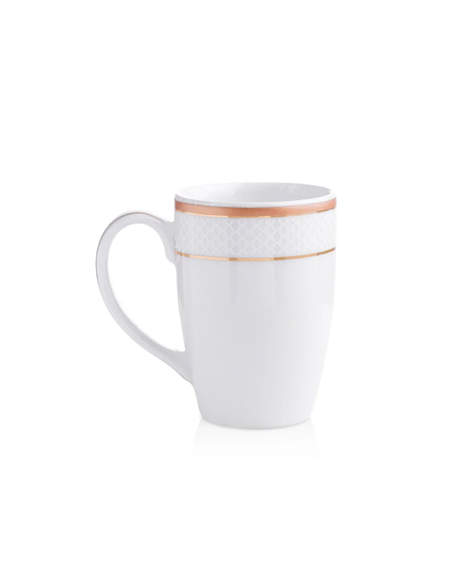 Stellar Collection Fine Porcelain Ogee Mug Set of 2 – Classic Ogee Pattern for Tea & Coffee - Vola Global || Set of 2 * 300ml