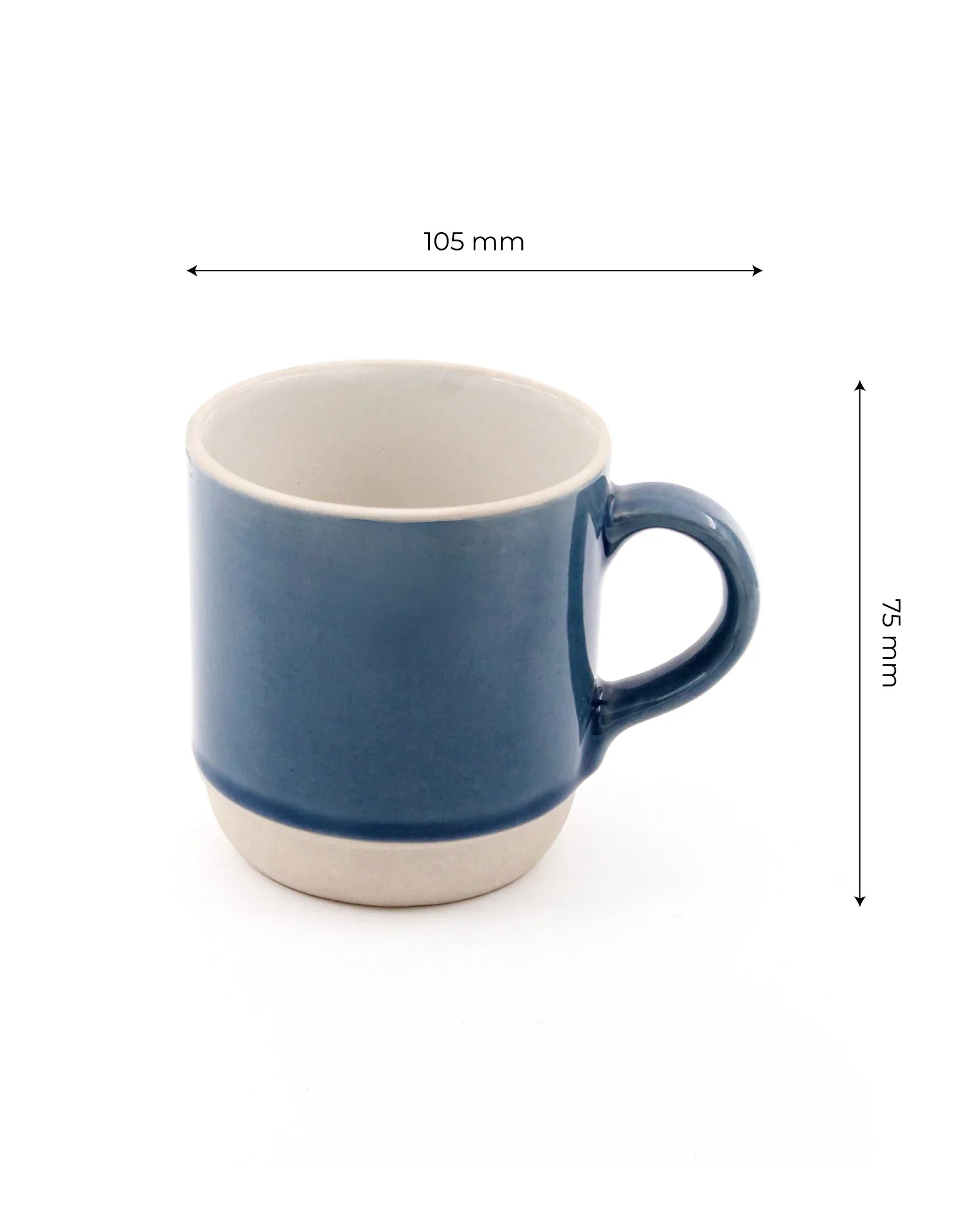 Elemental Shades Stoneware Mug – Matte Coffee & Tea Mug in Earthy Tones (200 ml & 260 ml) - Vola Global