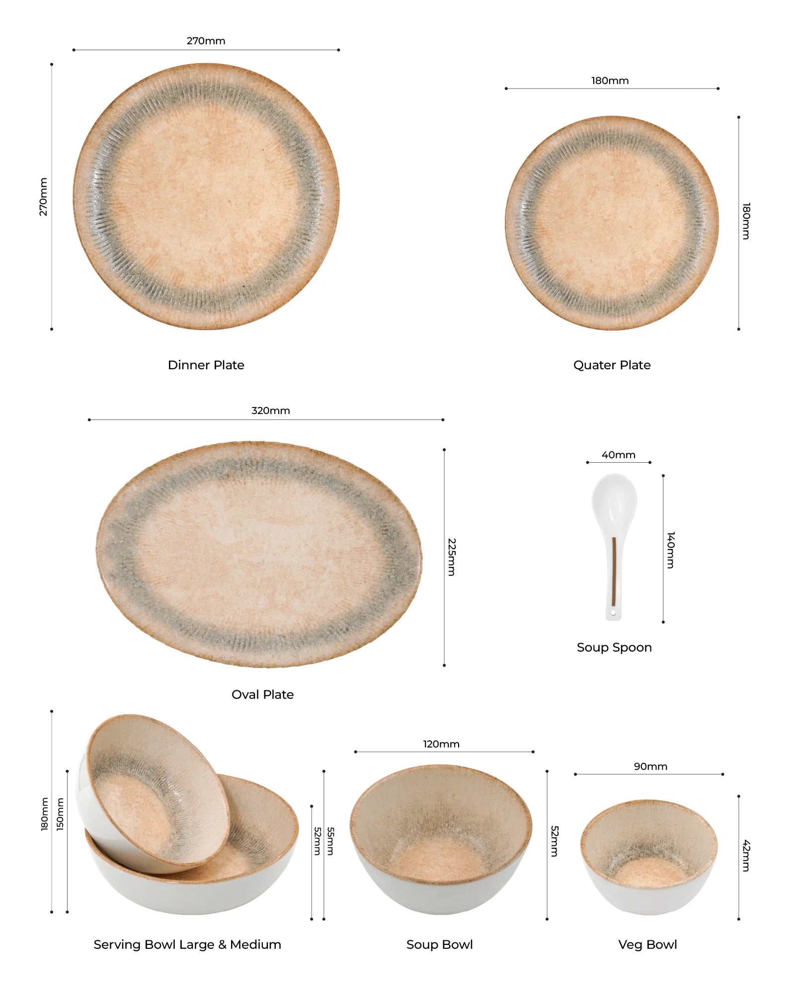 Pixel Nebula Fine Porcelain Dinnerware Set of 20 – Celestial-Inspired Design - Vola Global