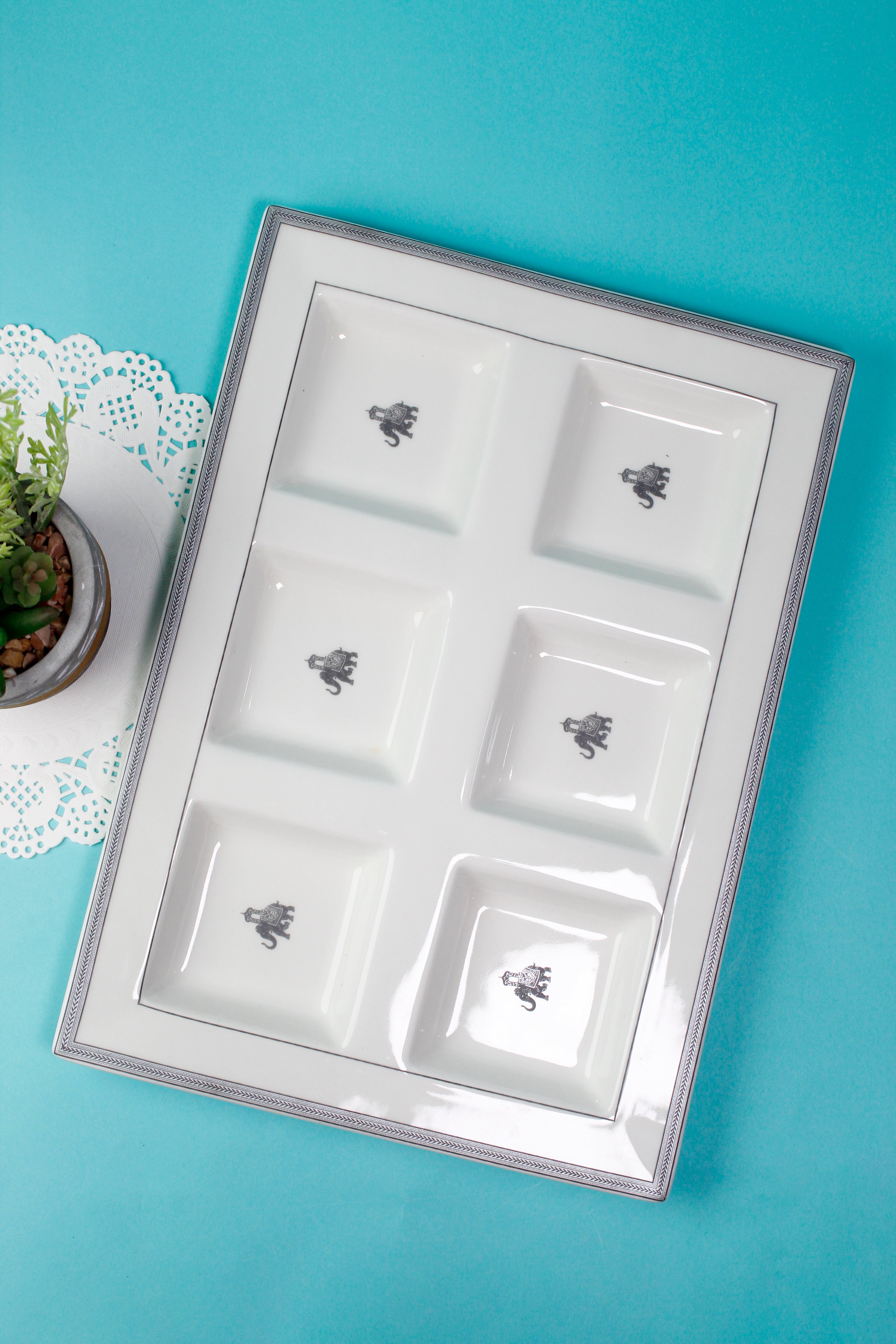 Gaj Six Grid Platter single pc