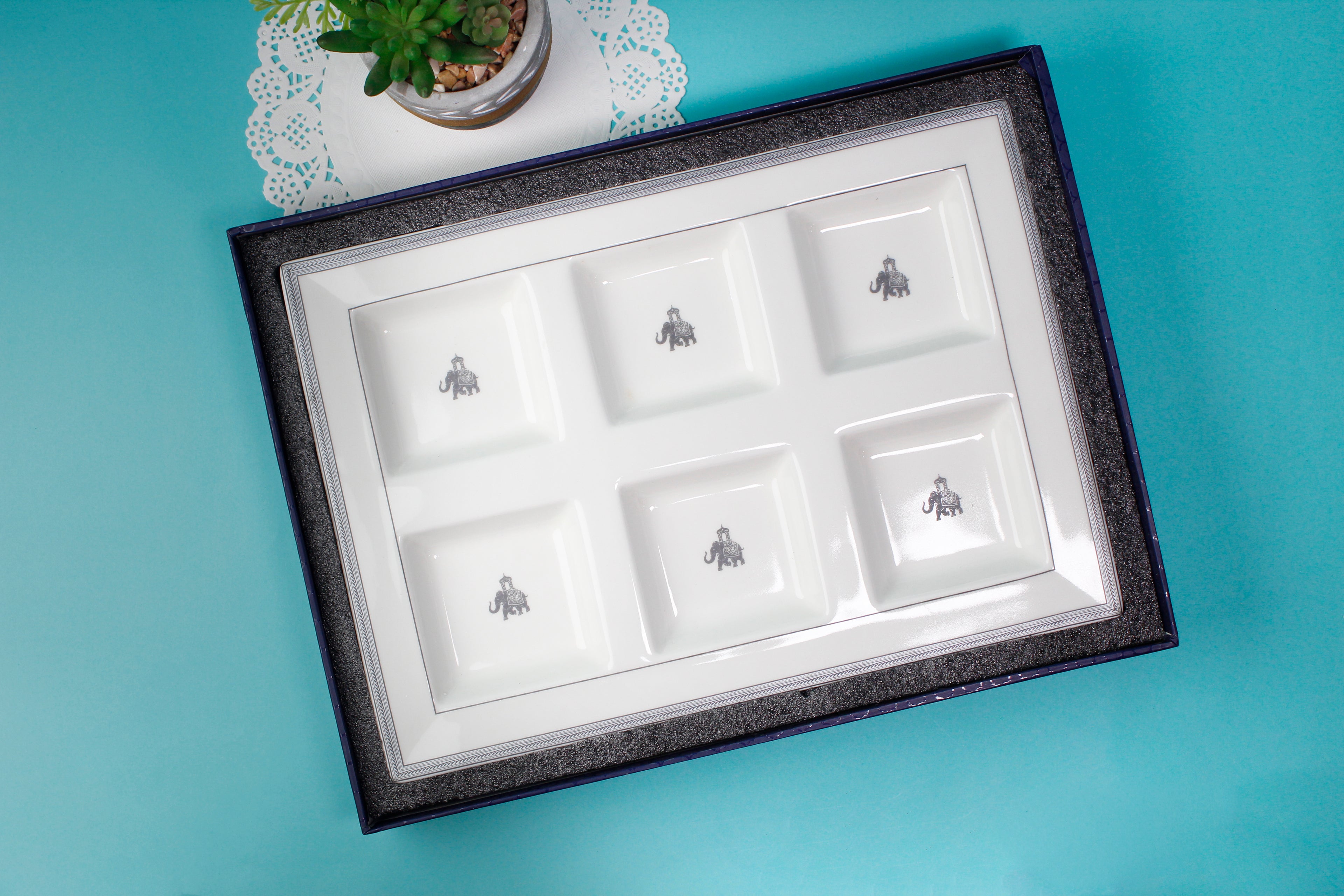 Gaj Six Grid Platter single pc