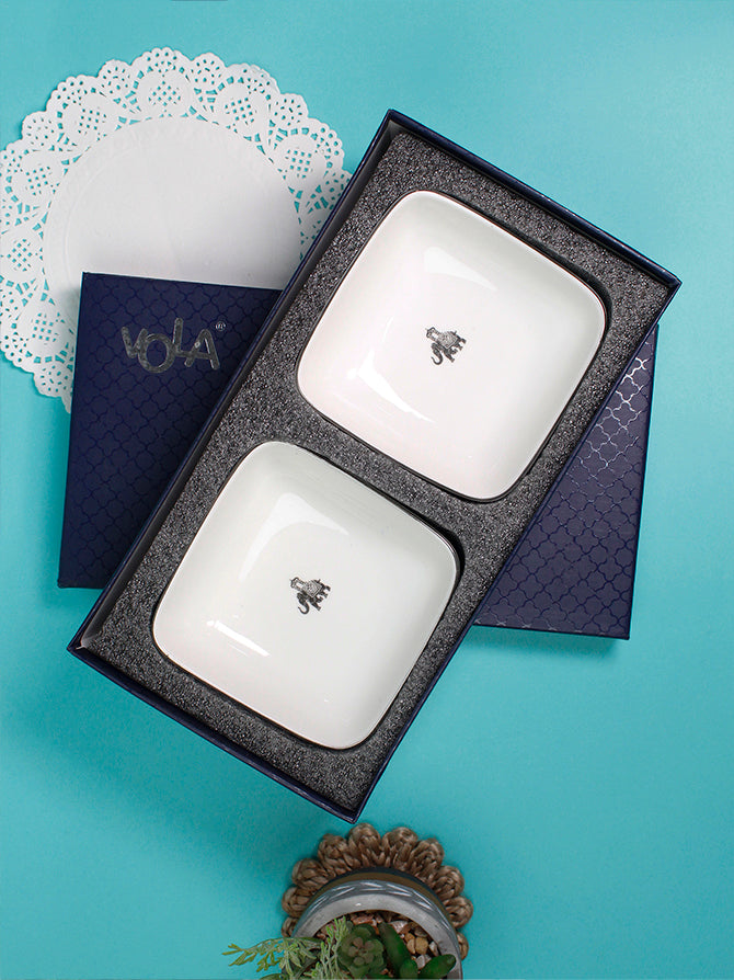 Gaj Square Bowl Set of 2 (Curve Shape) - Vola Global