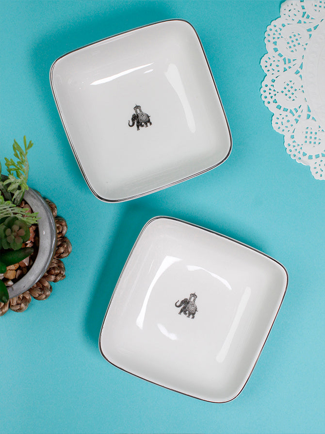 Gaj Square Bowl Set of 2 (Curve Shape) - Vola Global