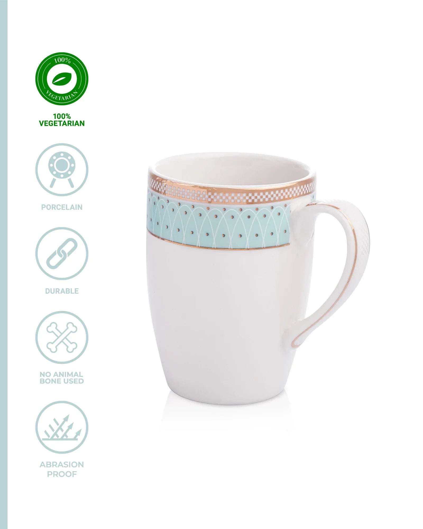 Stellar Collection Fine Porcelain Synergy Mug Set of 2 – Geometric Lines for Tea & Coffee - Vola Global
