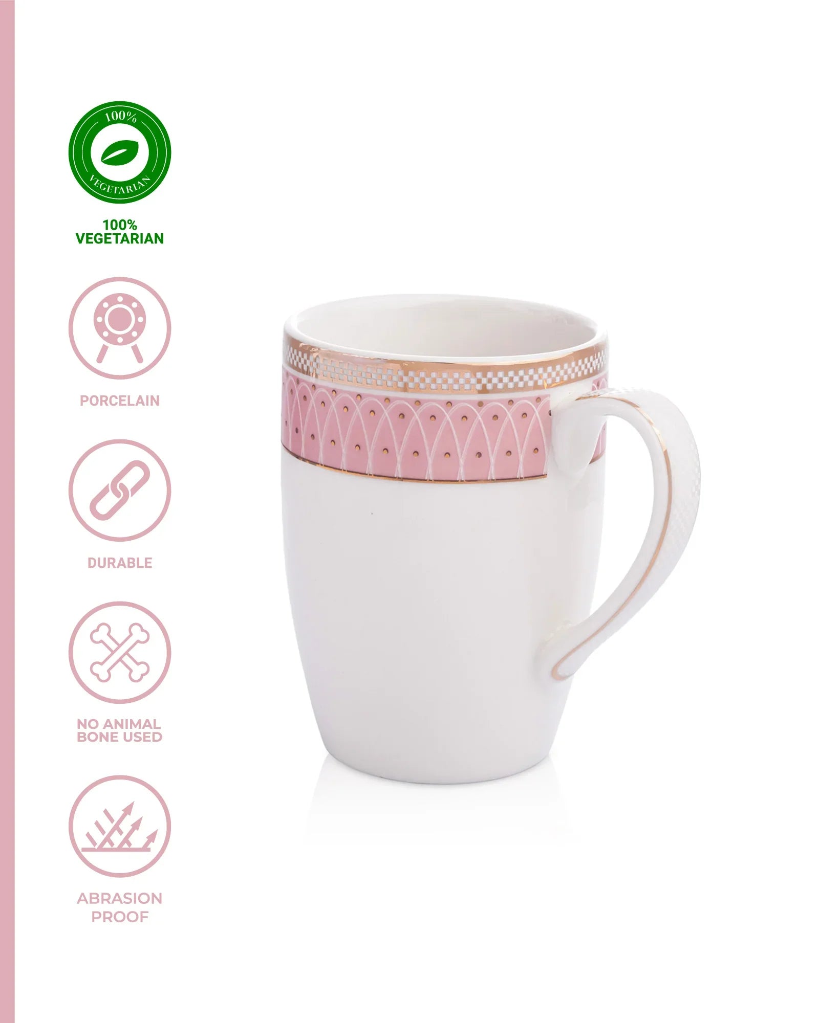 Stellar Collection Fine Porcelain Synergy Mug Set of 2 – Geometric Lines for Tea & Coffee - Vola Global