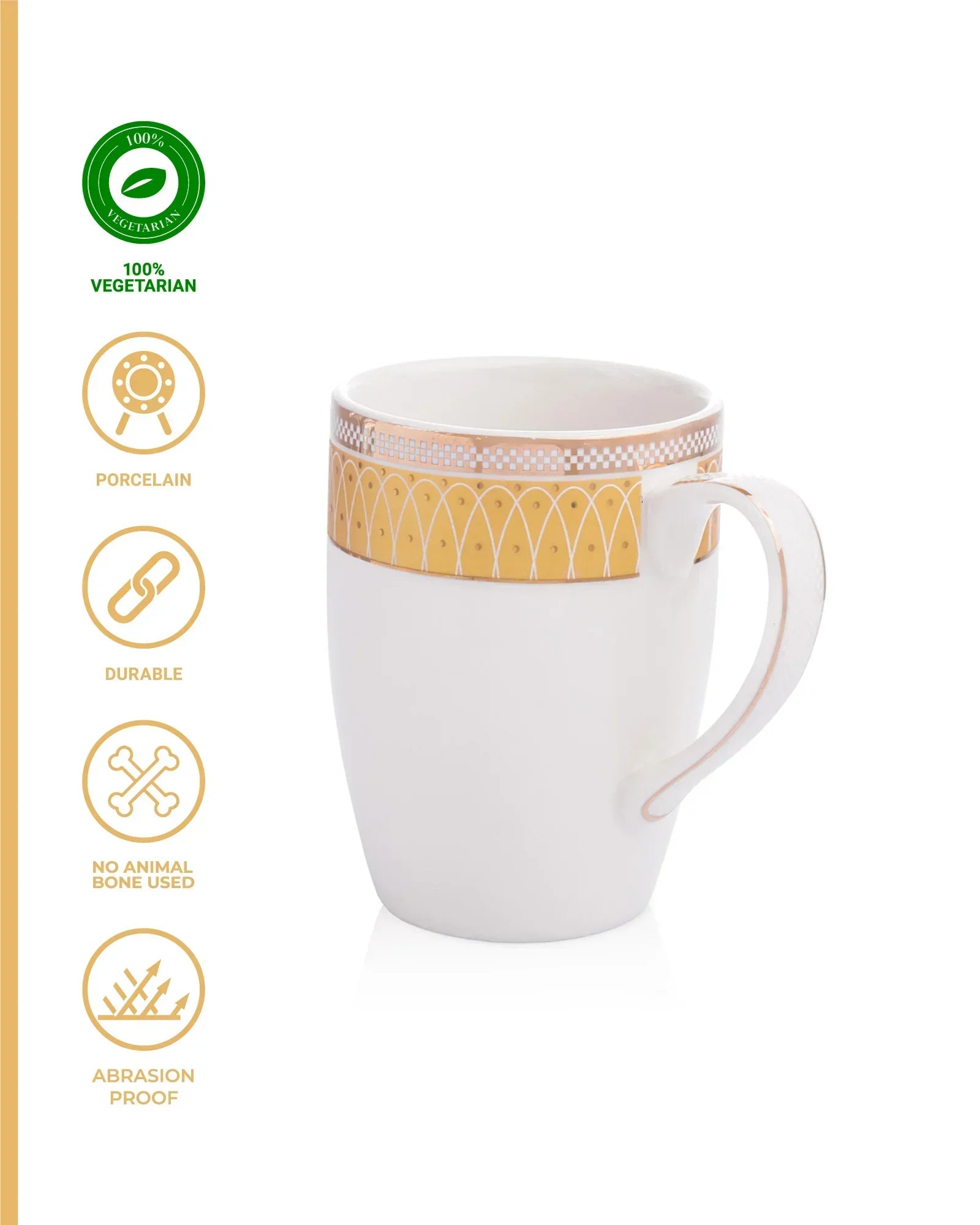 Stellar Collection Fine Porcelain Synergy Mug Set of 2 – Geometric Lines for Tea & Coffee - Vola Global