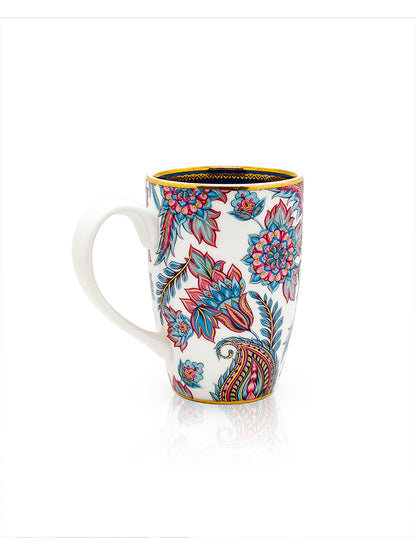 Magnus Paisley Royal Coffee Mug | Elegant Porcelain - Vola Global