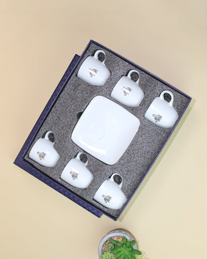 Gaj Espresso Cup &amp; Saucer | Set of 6