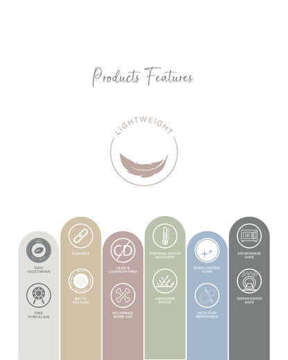 Vogue Fine Porcelain Set – 4 Conical Mugs &amp; 2 Coupe Bowls | Premium Tableware