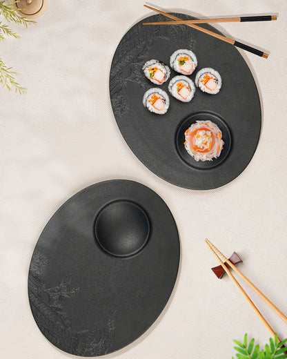 Charcoal Black || Vogue - Fern Platter