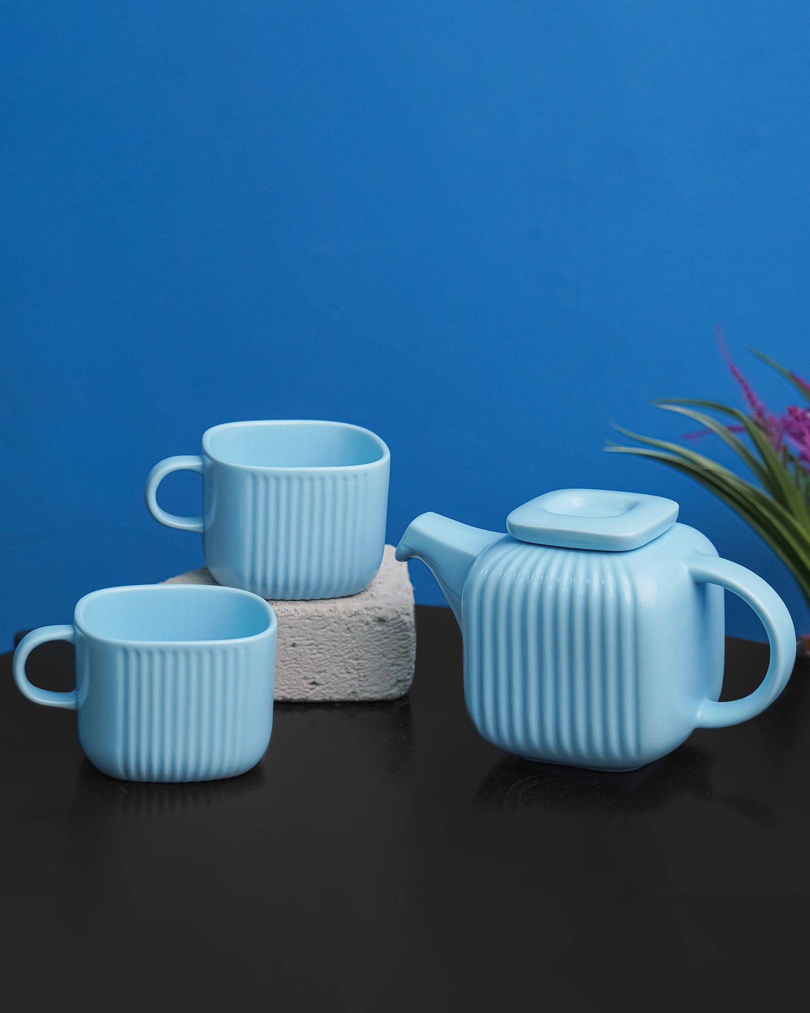 Cerulean matt || Bloom Tea Trio: Elevate Your Tea Time