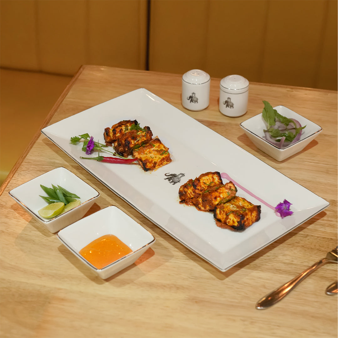 Gaj Series Snack Set of 6 – Edge Platter, Bowls &amp; Salt &amp; Pepper Shakers
