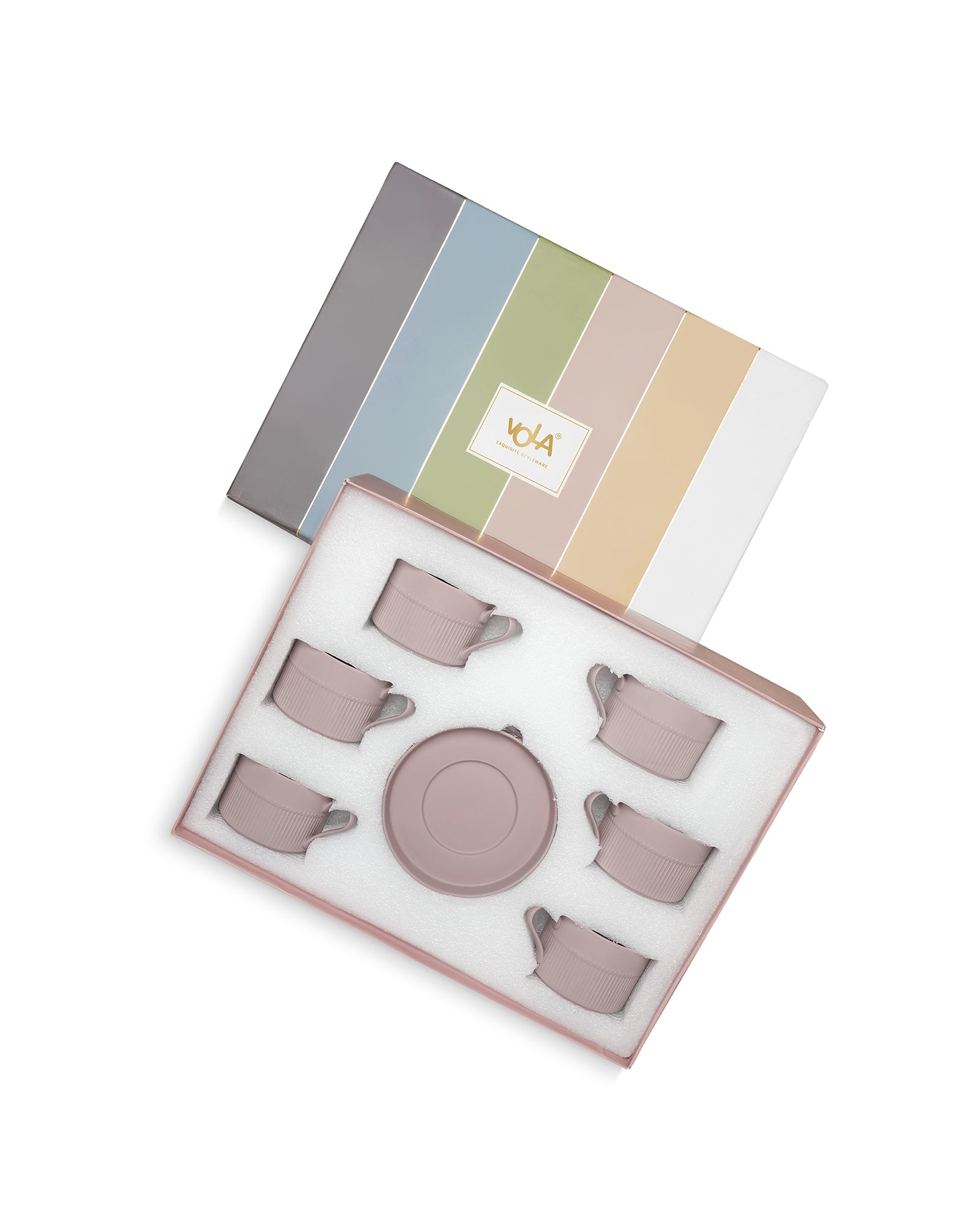 Vogue Stroke Fine Porcelain Cup &amp; Saucer Set of 12 – Artistic Brushstroke Design for Tea &amp; Coffee