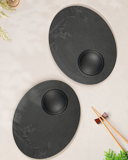 Charcoal Black || Vogue - Fern Platter