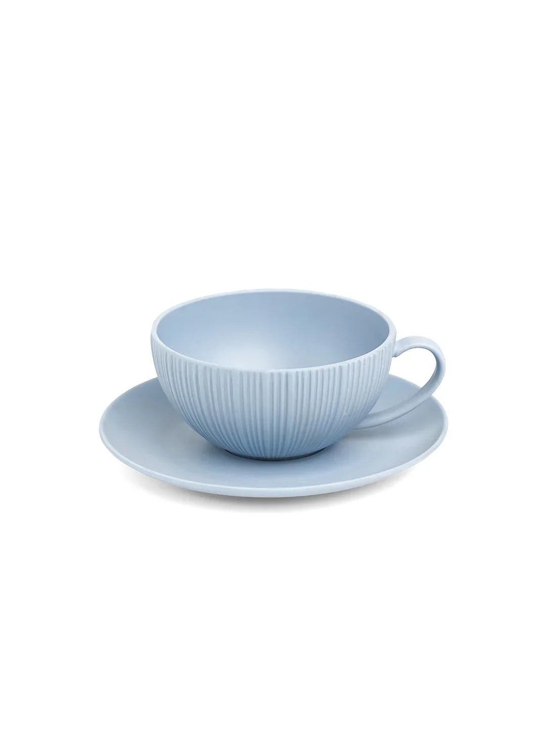 Vogue Coupe Fine Porcelain Cup &amp; Saucer Set of 4 – Sleek Contemporary Design for Tea &amp; Coffee - Vola Global