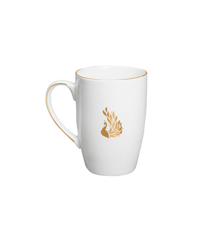 Myur Mug Set of 2 | Premium Porcelain Mugs with Gold Rim &amp; Motif