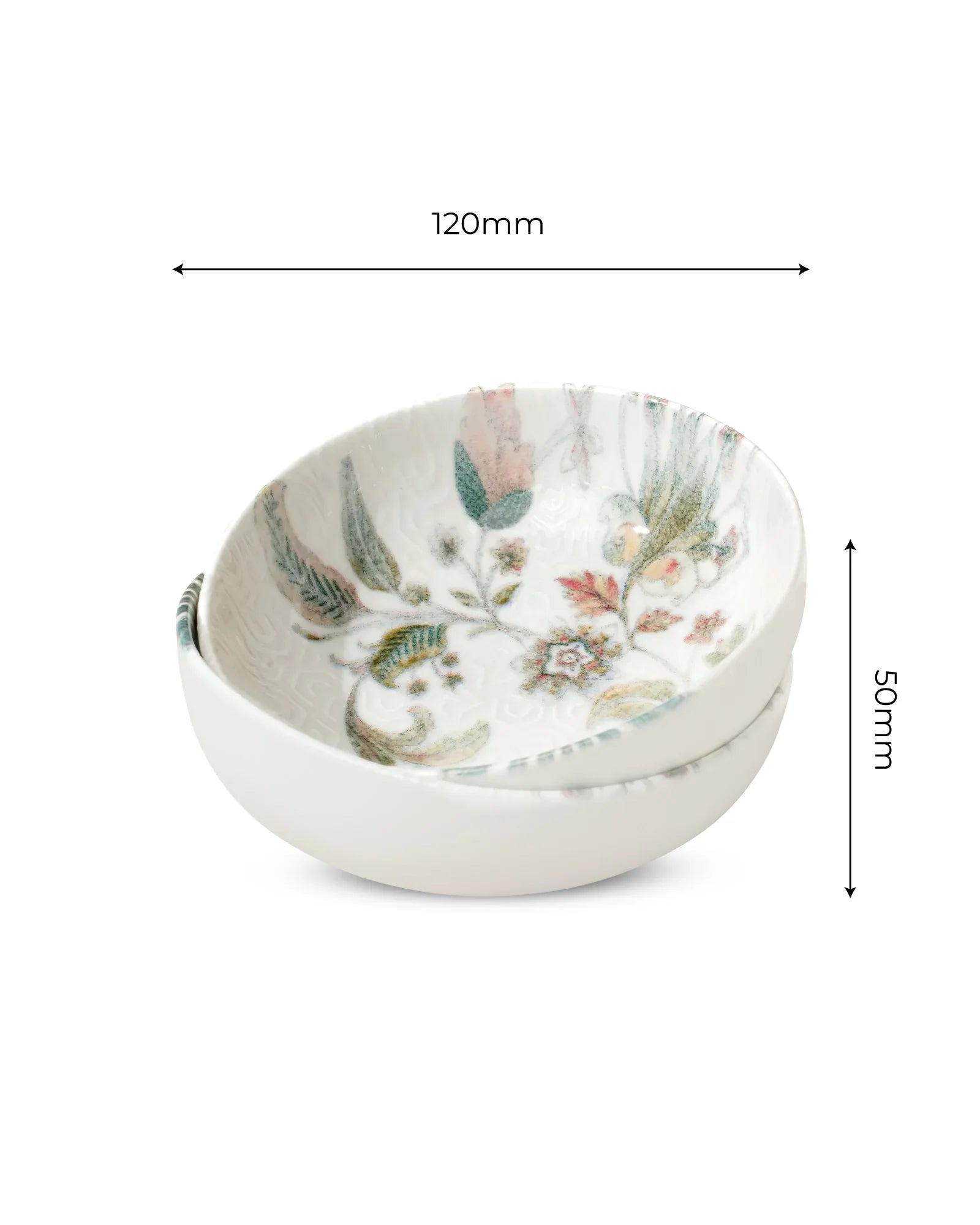 Pixel Round Elevated Fine Porcelain Bowl – 12 cm Designer Snack &amp; Side Bowl Set of 4 - Vola Global