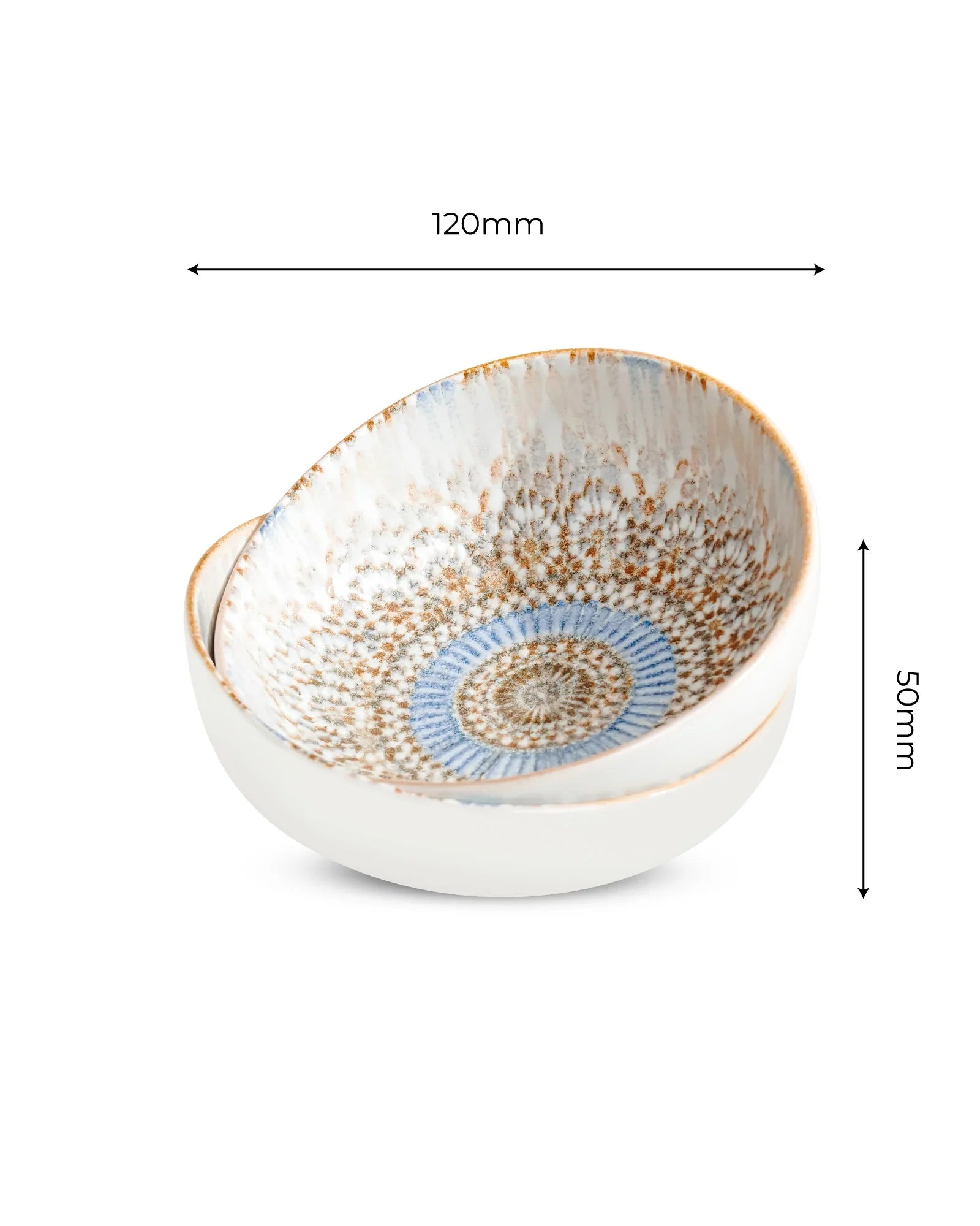 Pixel Round Elevated Fine Porcelain Bowl – 12 cm Designer Snack &amp; Side Bowl Set of 4 - Vola Global