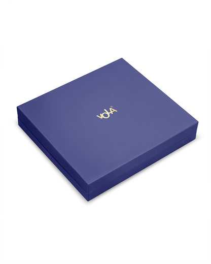 Gaj Collection Rectangle Charm with Dip Bowls – 6 Pc Porcelain Serving Set | Platinum Rim