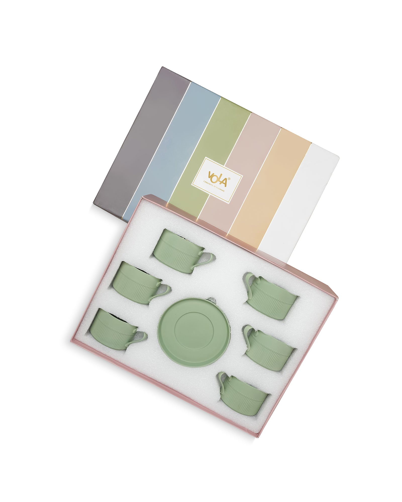 Vogue Stroke Fine Porcelain Cup &amp; Saucer Set of 12 – Artistic Brushstroke Design for Tea &amp; Coffee