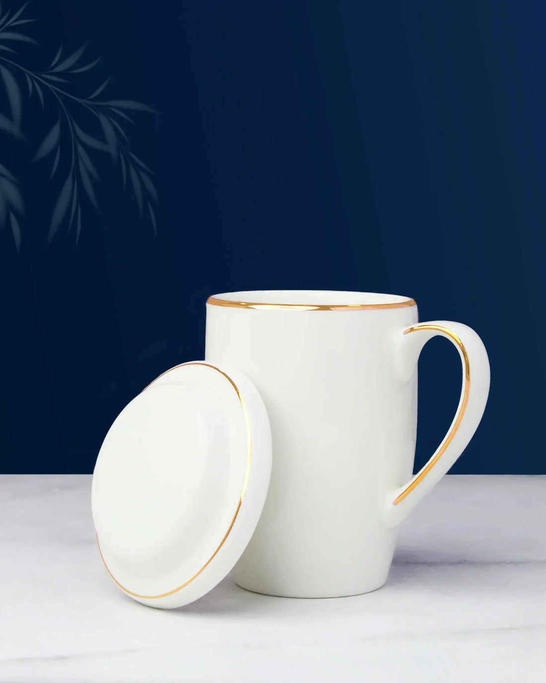 Pristine Mug & Coaster Set of 2 – Premium Fine Porcelain Mugs with Matching Coasters for Gifting & Daily Use - Vola Global