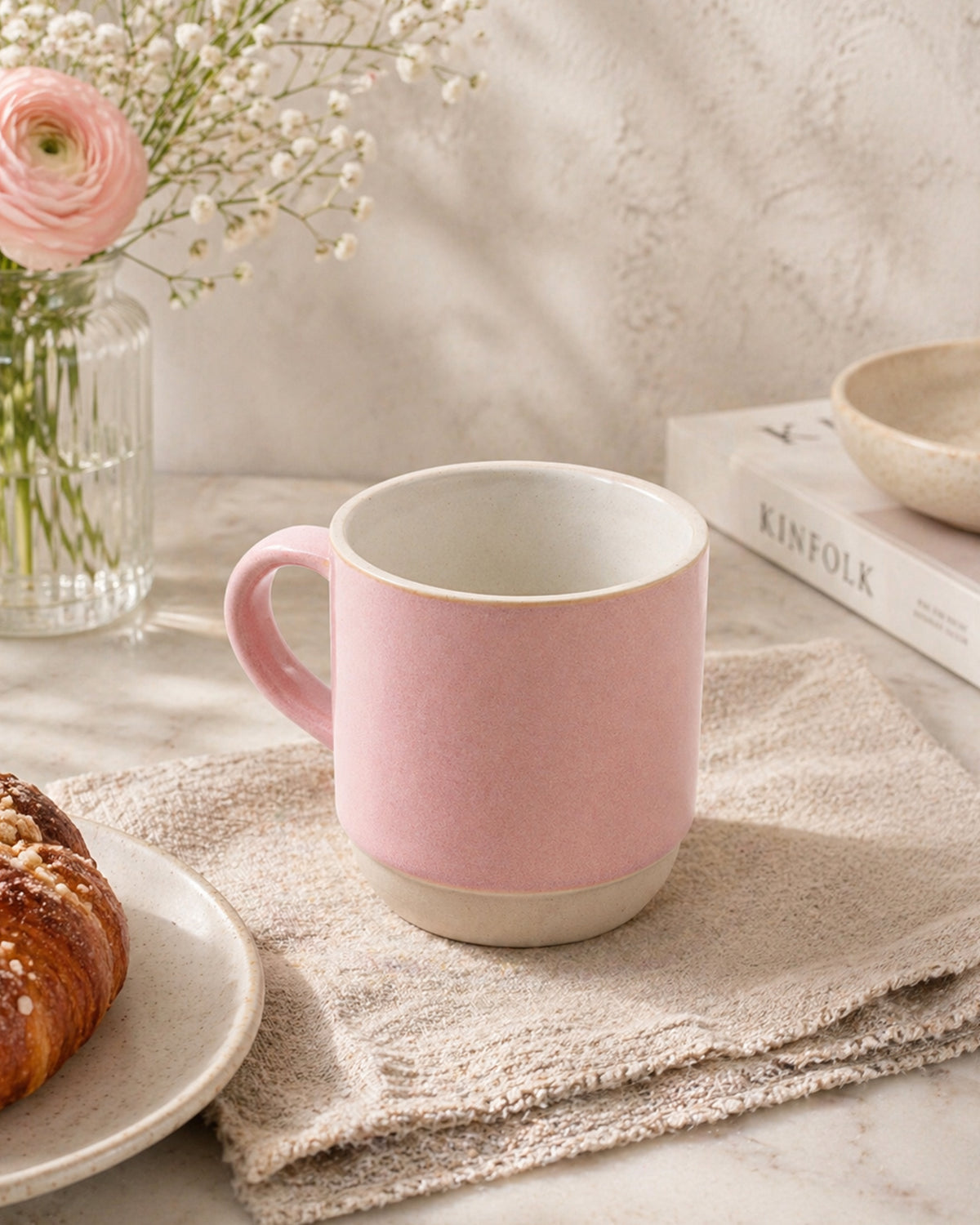 Elemental Shades Stoneware Mug – Matte Coffee &amp; Tea Mug in Earthy Tones (200 ml &amp; 260 ml) - Vola Global