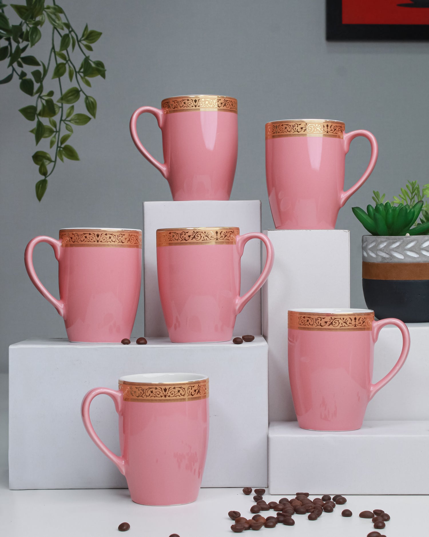 Scarlet: Premium Porcelain Mugs in Pastel Colors
