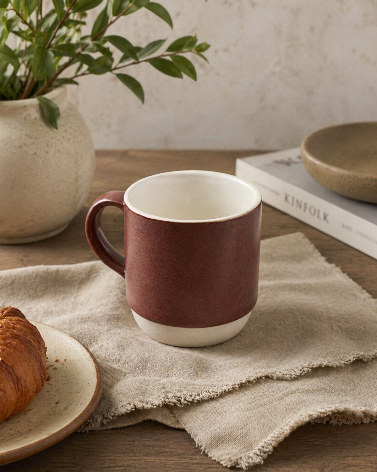 Elemental Shades Stoneware Mug – Matte Coffee &amp; Tea Mug in Earthy Tones (200 ml &amp; 260 ml) - Vola Global