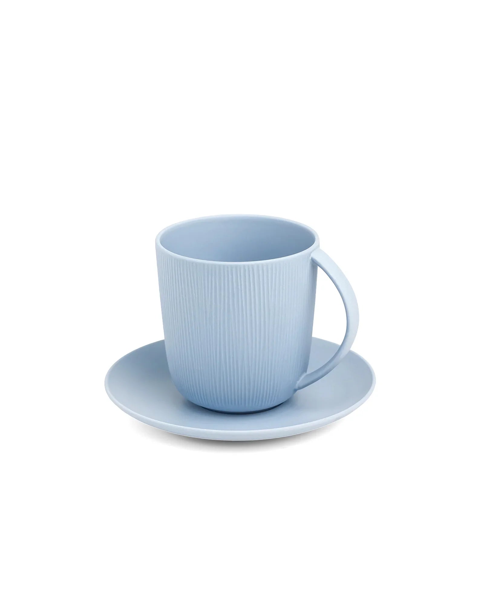 Vogue Conical Fine Porcelain Cup &amp; Saucer Set of 4 – Modern Tapered Design for Tea &amp; Coffee - Vola Global
