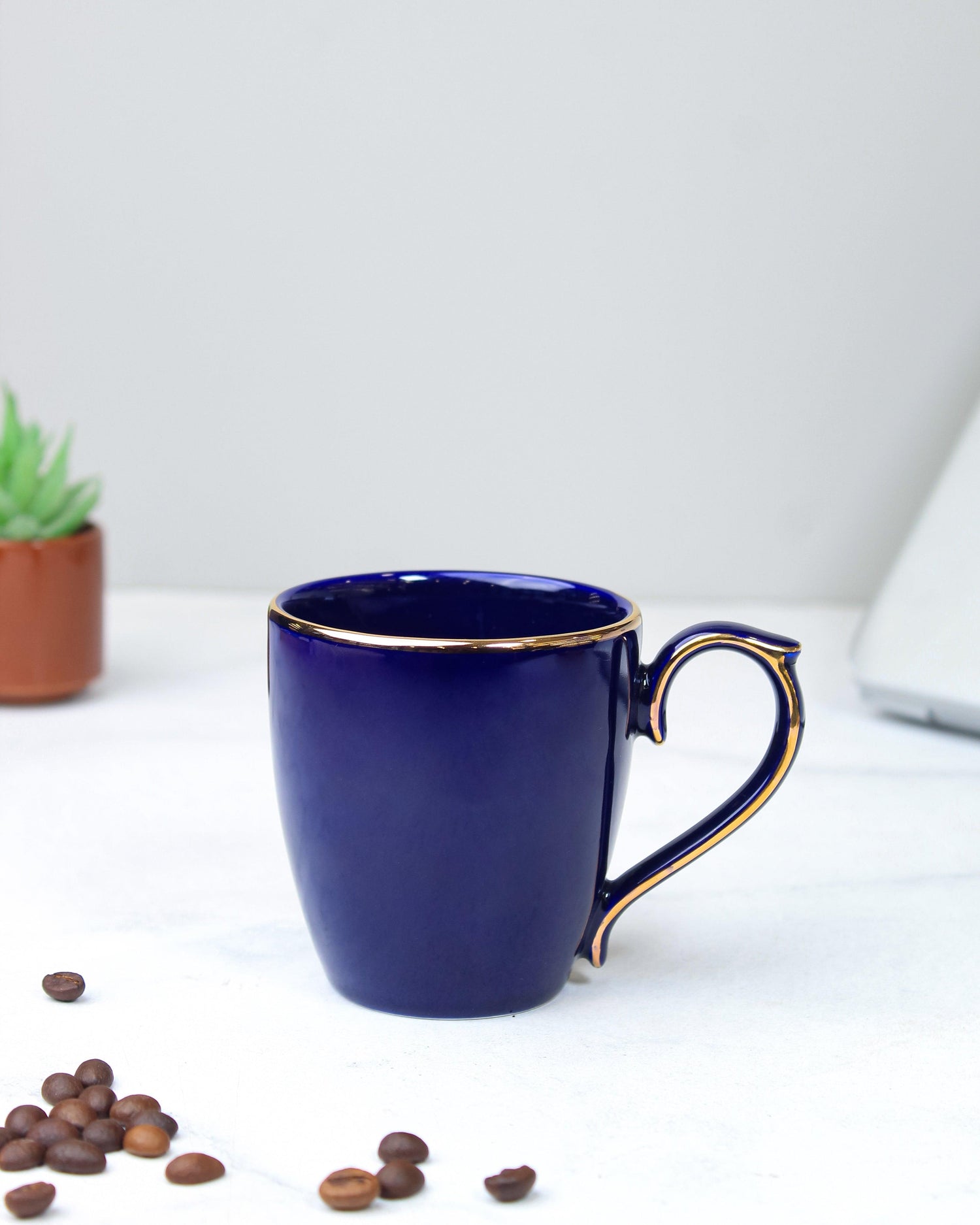 Allure Premium Porcelain Tea Coffee Mug with Golden Rim| Multi color - Vola Global  