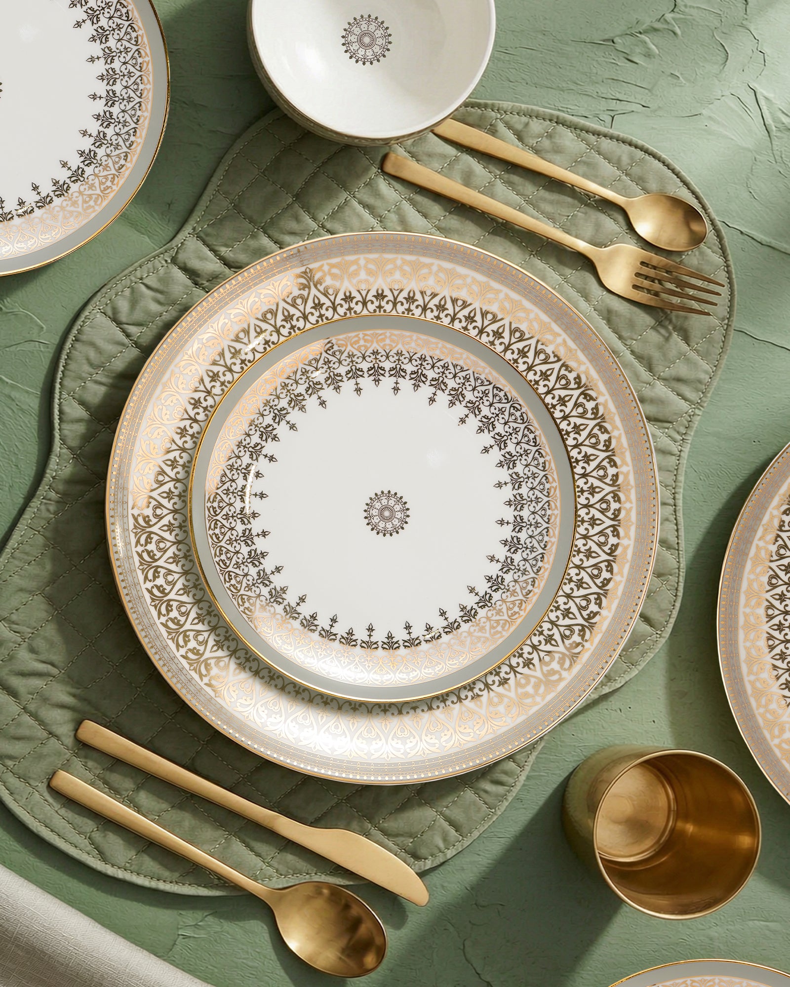 Shalimar Set of 20 Dinner Set | 24K Gold Legacy Edition