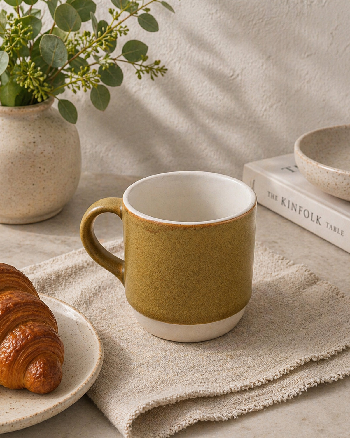 Elemental Shades Stoneware Mug – Matte Coffee &amp; Tea Mug in Earthy Tones (200 ml &amp; 260 ml) - Vola Global