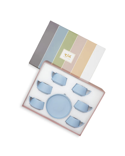 Vogue Elevated Fine Porcelain Cup &amp; Saucer Set of 12 – Elevated Base Design for Tea &amp; Coffee