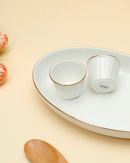 Regalia Series- Snack Set of 3 (1 Serving Platter with 2 Dip Bowls)