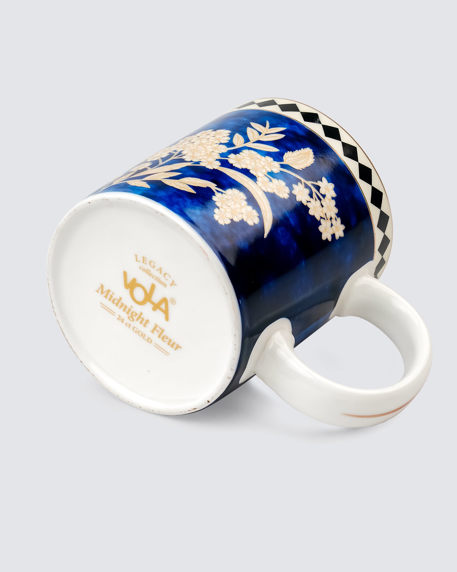Vola Midnight Fleur LEGACY Collection 320ml 24 Carat Gold Mug