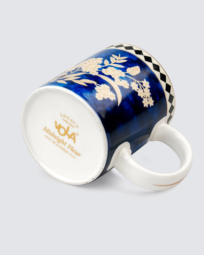 Vola Midnight Fleur LEGACY Collection 320ml 24 Carat Gold Mug
