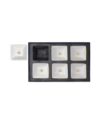 Gaj Exquisite Edge Bowls (Gold) - Set of 6