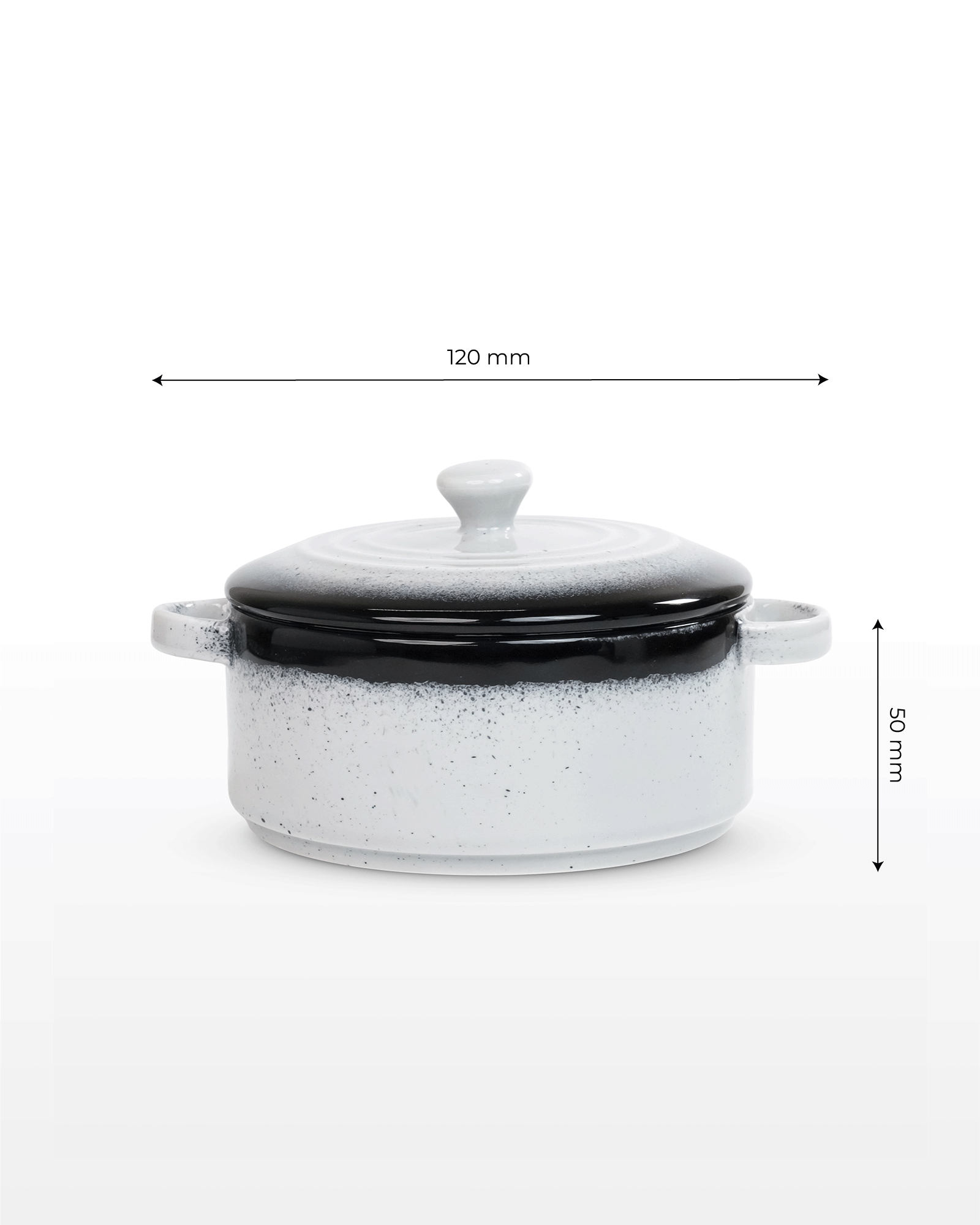 Prisma Fine Porcelain Round Casserole Set with Lids (10 cm, 12 cm &amp; 14 cm) – Cloudy Ivory Cook &amp; Serve - Vola Global