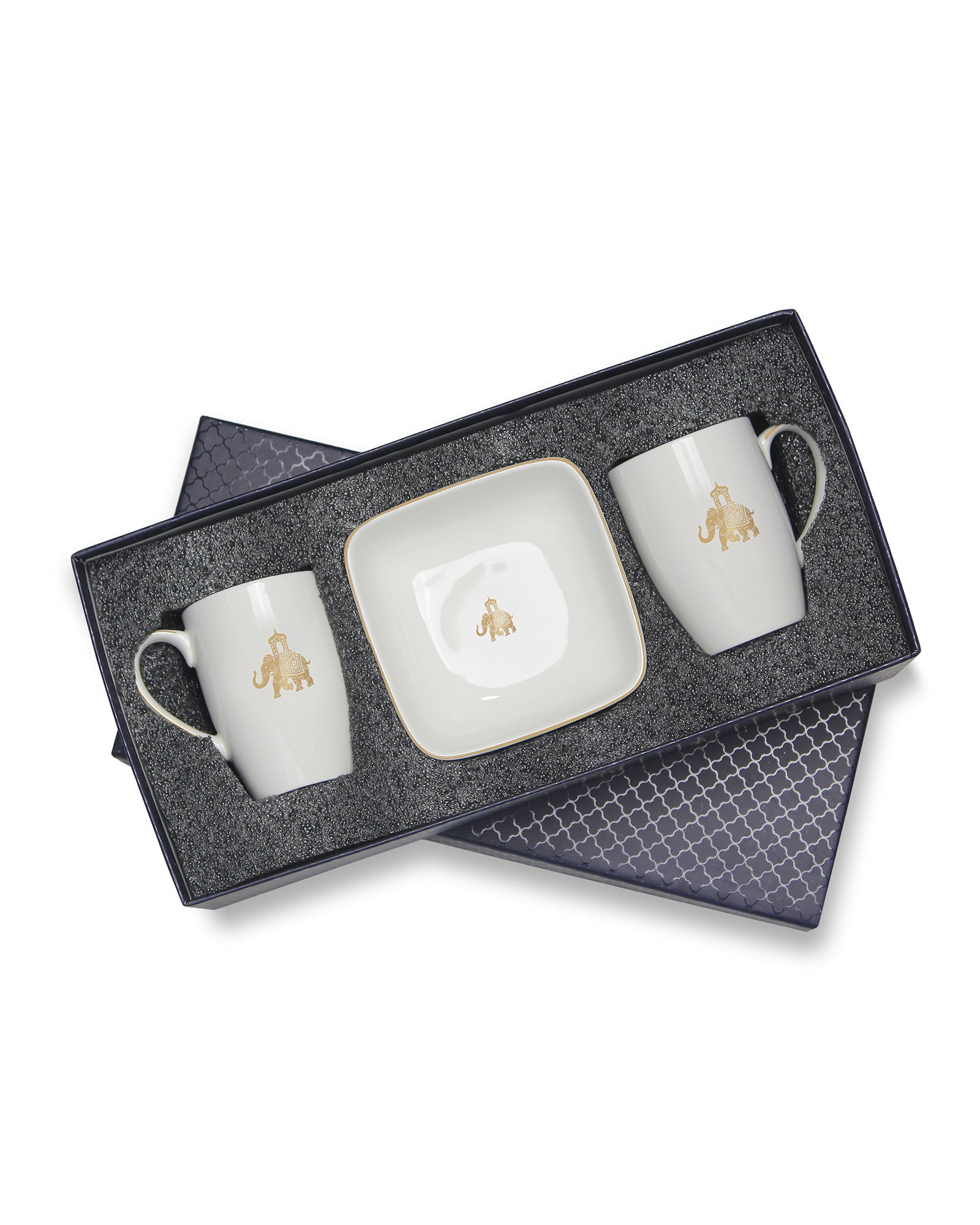 Gaj Mug &amp; Square Bowl (Curve Shaped)