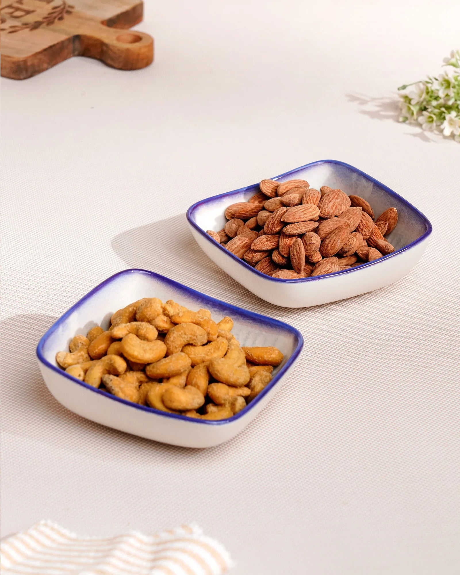 Pixel Square Elevated Fine Porcelain Bowl – 12 cm Snack Bowl with Pixel Design - Vola Global