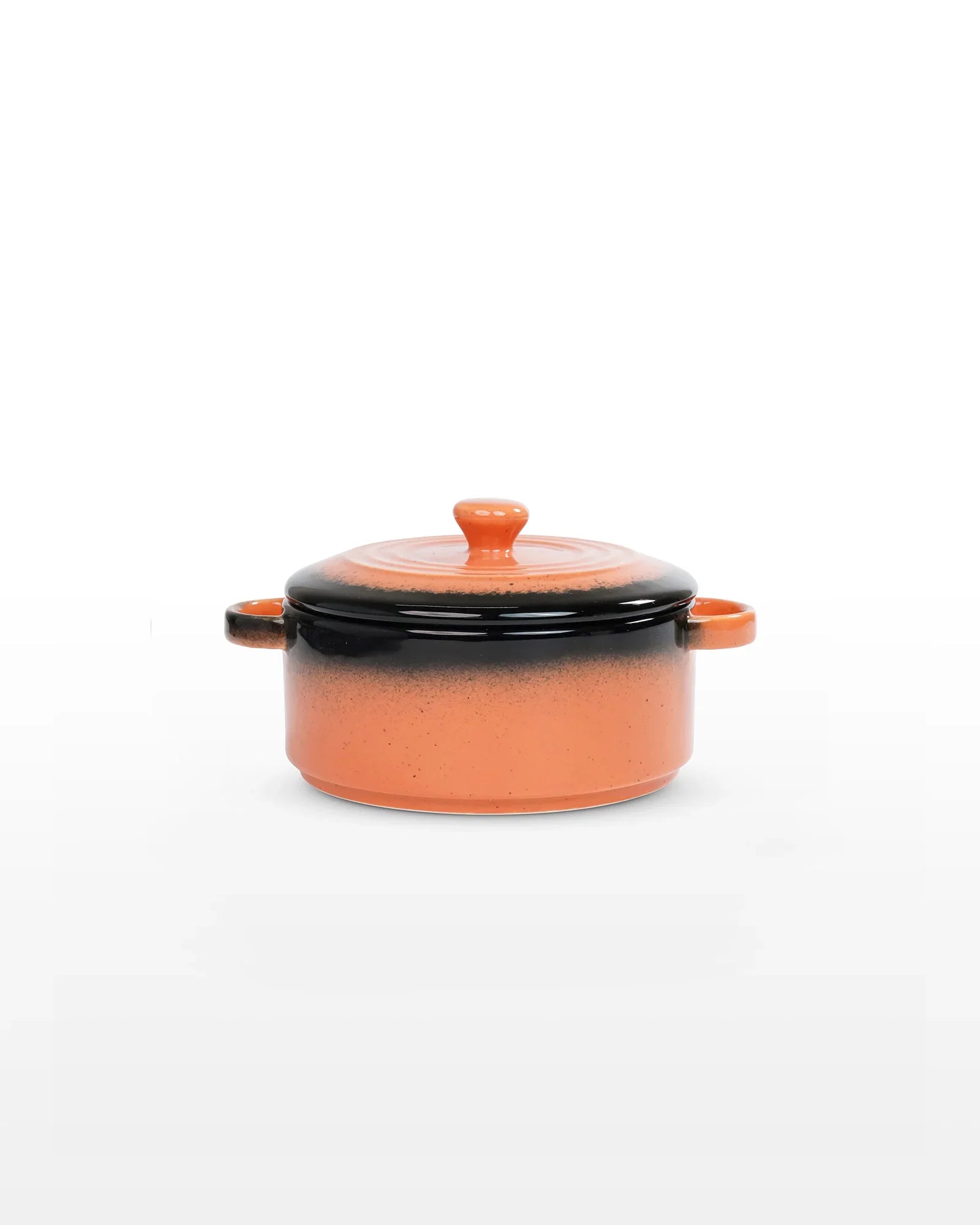 Prisma Fine Porcelain Round Casserole with Lid – Spicy Orange Cook &amp; Serve - Vola Global
