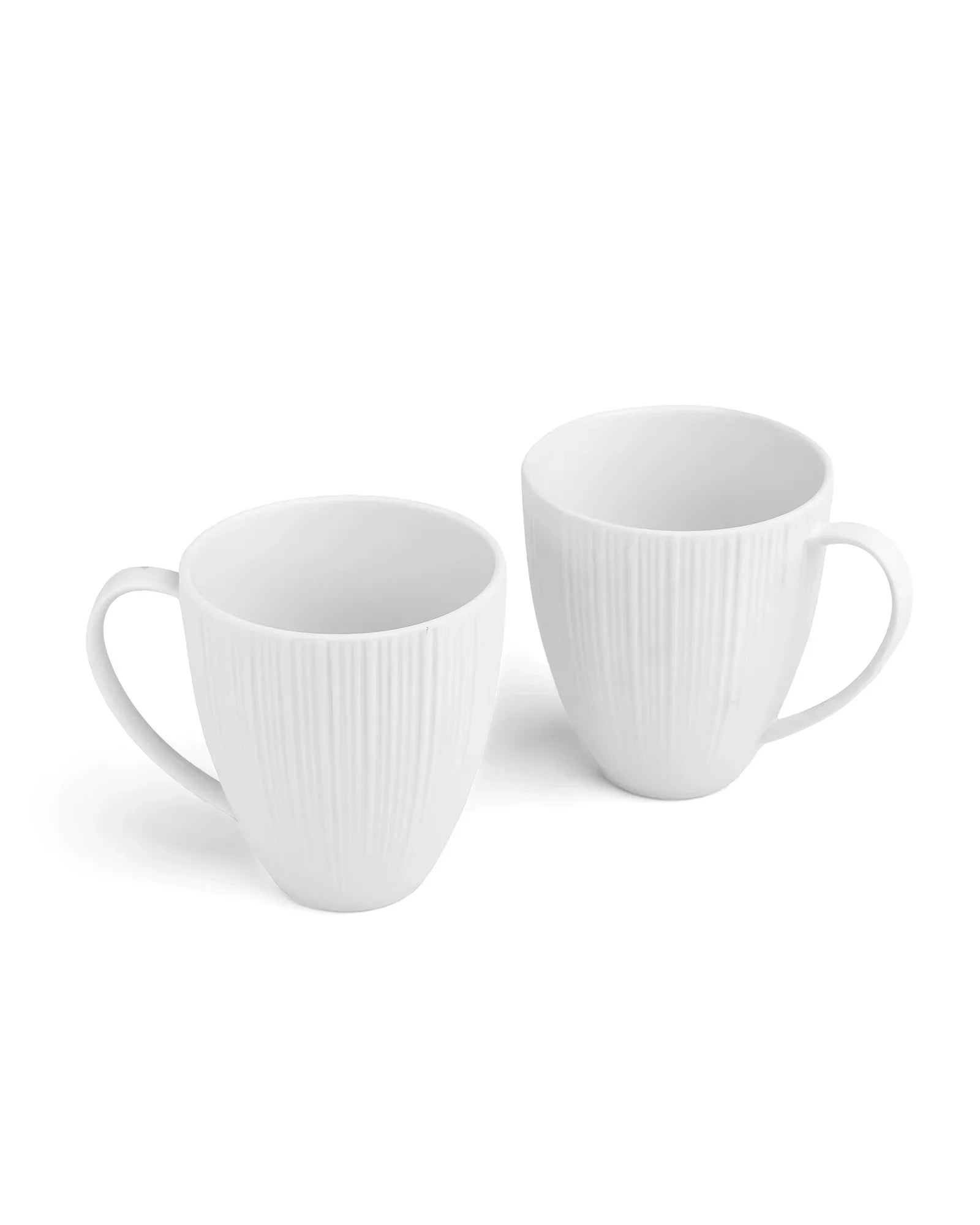 Vogue Diamond Fine Porcelain Mug Set of 2 – Faceted Mugs for Stylish Tea &amp; Coffee - Vola Global