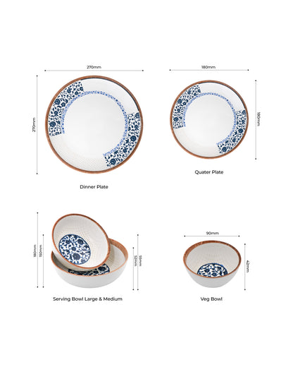 20 Pcs || Pixel Collection Dinnerware - Honeycomb Majesty